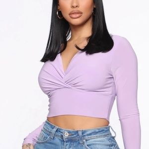 Fashion Nova Long sleeve crop top